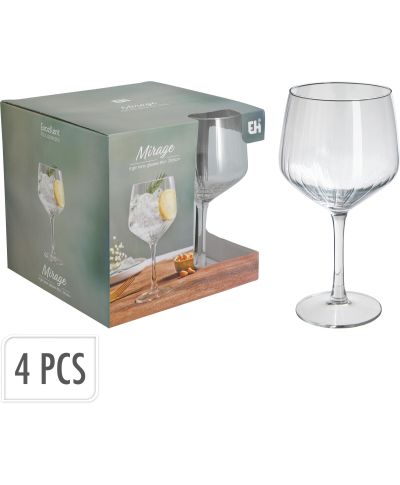 ZESTAW 4 KIELISZKÓW DO GINU Z TONIKIEM 610 ML