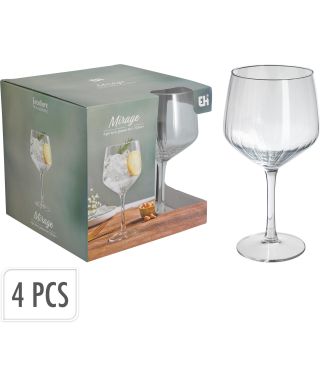 ZESTAW 4 KIELISZKÓW DO GINU Z TONIKIEM 610 ML
