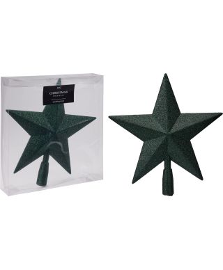 CZUBEK NA CHOINKĘ ZIELONY 28 CM