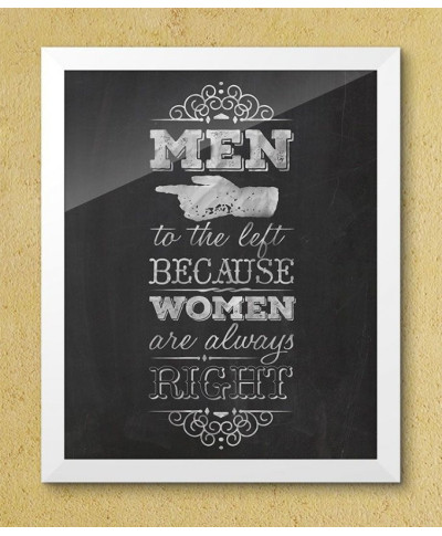 Women are always right - plakat