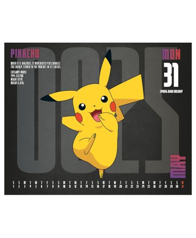 Pokemon - kalendarz zdzierak 2026
