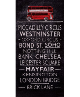 Tablica - Londyn Czerwony Autobus - reprodukcja