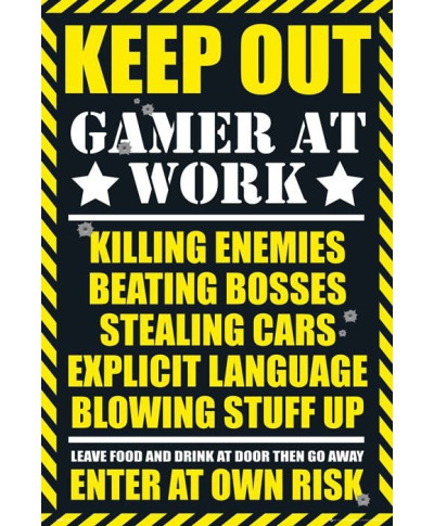 Gaming Keep Out - plakat