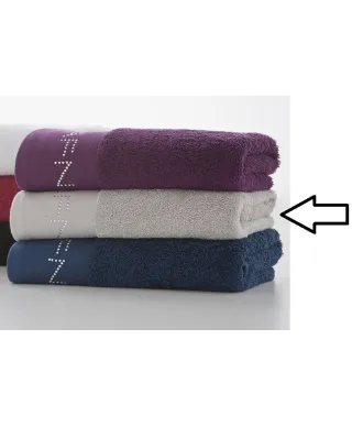 Ręcznik kąpielowy - Srebrny - Diamonds NAF NAF - 100% Bawełna