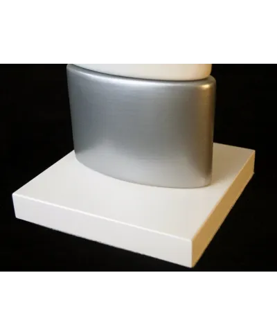 Lampka nocna - Srebrna - CHANEA Petit - 25x15x40cm