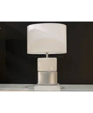 Lampka nocna - Srebrna - CHANEA Petit - 25x15x40cm