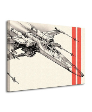 Star Wars Episode VII (X-Wing Pencil Art) - obraz na płótnie