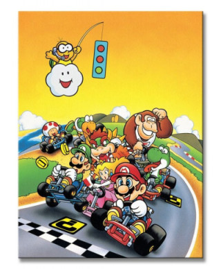 Super Mario Kart (Retro) - Obraz na płótnie