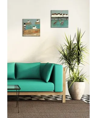 (A Trot Along The Harbour) - Obraz na płótnie