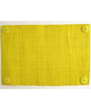 Podkładki na stół - Żółte - Z rafii - 33x48cm (4szt.)