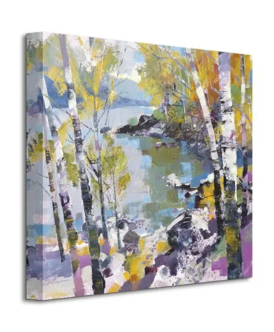 Obraz do salonu - Birch in Spring - 40x40 cm