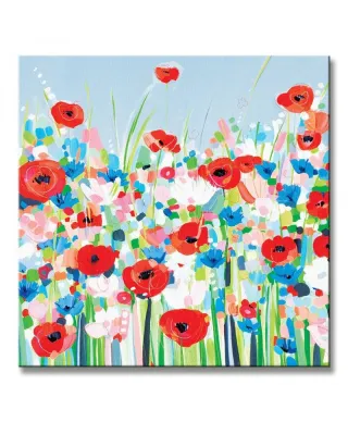 Cornflowers & Poppies - Obraz na płótnie