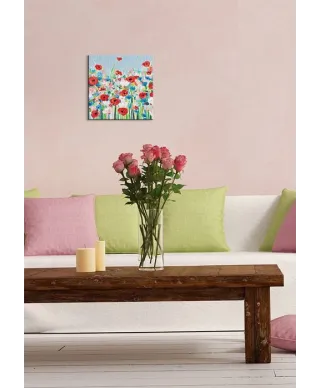 Cornflowers & Poppies - Obraz na płótnie