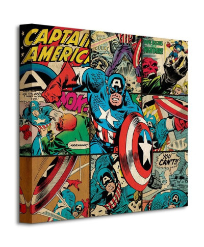 Marvel (Captain America Squares) - Obraz na płótnie