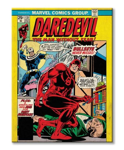 Marvel Comics (Daredevil Bullseye Never Misses) - Obraz na płótnie