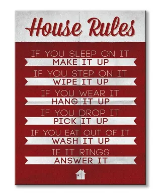 House Rules - Obraz na płótnie