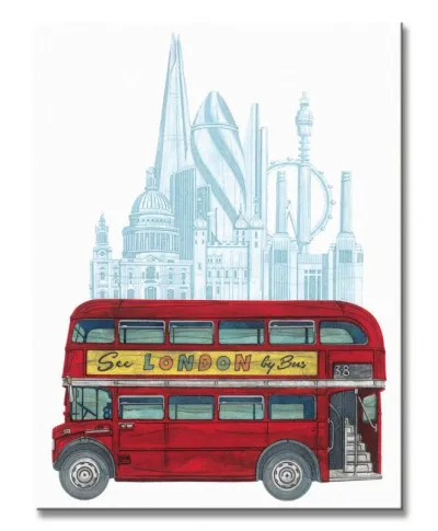 See London by Bus - Obraz na płótnie