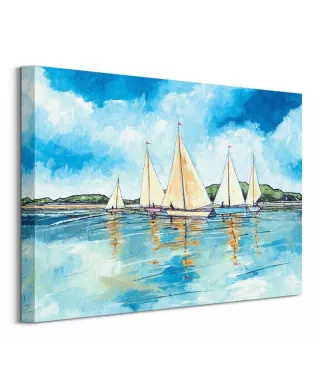 Obraz na płótnie - Łodzie - Getting Ready To Sail - 50x40 cm