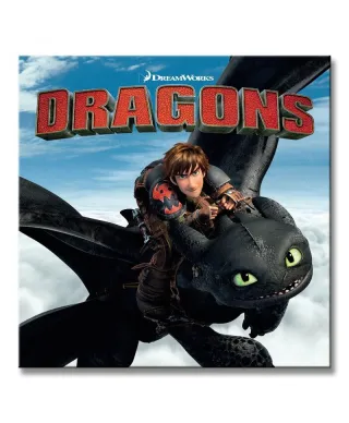 Dragons (Toothless and Hiccup) - Obraz na płótnie