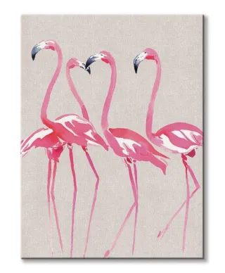 Elegant Flamingos - Obraz na płótnie