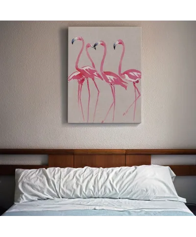 Elegant Flamingos - Obraz na płótnie