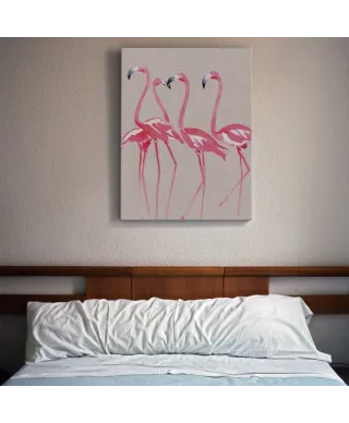 Elegant Flamingos - Obraz na płótnie