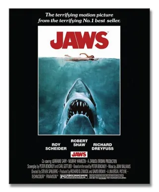 Jaws (One Sheet) - Obraz na płótnie