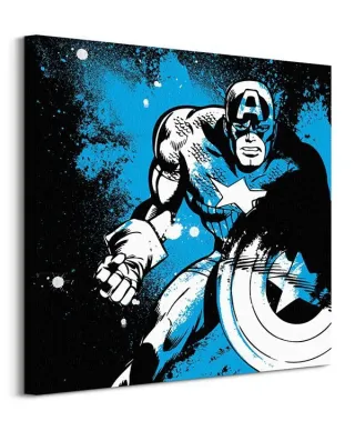 Captain America (Splatter) - Obraz na płótnie