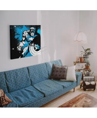 Captain America (Splatter) - Obraz na płótnie