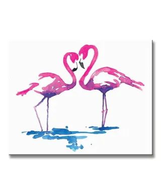 Flamingo Study - Obraz na płótnie