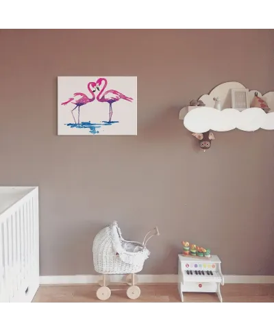 Flamingo Study - Obraz na płótnie