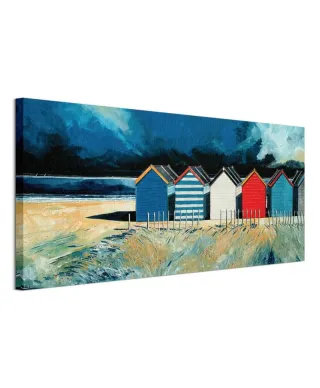 Beach Huts and Beach II - Obraz na płótnie