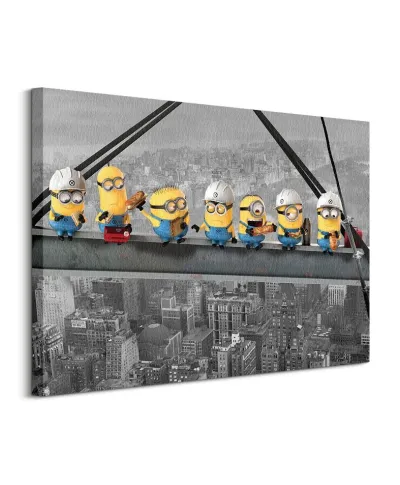 Despicable Me Lunch On A Scyscraper - Obraz na płótnie