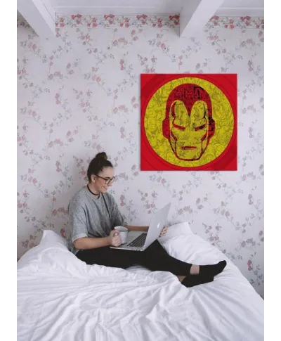 Marvel (Iron Man Helmet Collage) - Obraz na płótnie