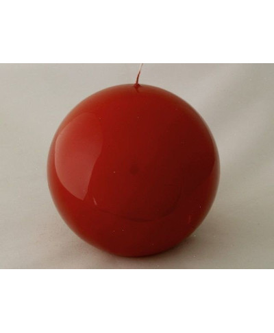 Świeca ozdobna - Kula - Czerwień lakierowana - 12cm