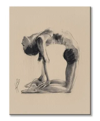 Obraz na płótnie - Camel Pose (Joga) - 60x80 cm