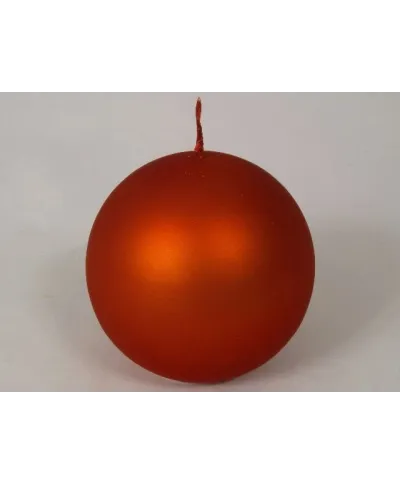 Świeca ozdobna - Czerwień kula - Velvet - 10cm