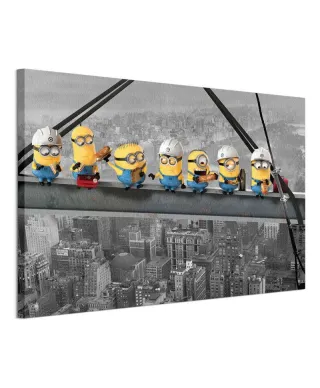 Despicable Me Lunch On A Scyscraper - Obraz na płótnie