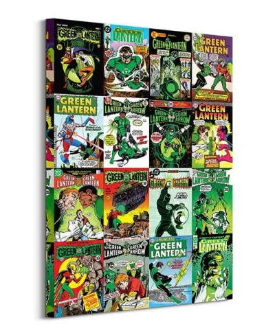 Obraz na płótnie - DC Comics Green Lantern (Kolaż okładek)