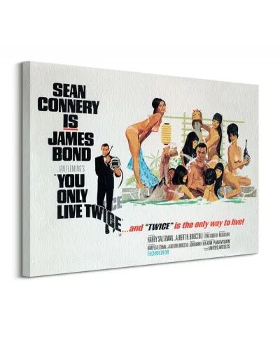 Obraz na płótnie - James Bond (You only live twice only way to live) - 80x60cm