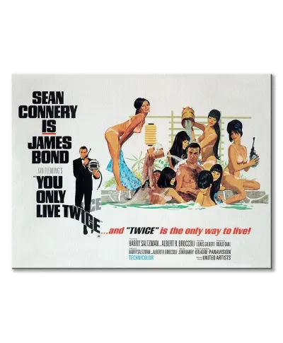 Obraz na płótnie - James Bond (You only live twice only way to live) - 80x60cm