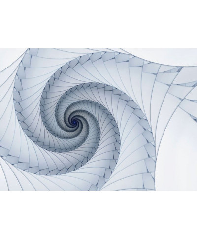 Fototapeta 3d - Niebieski spiralny fractal - 254x183 cm