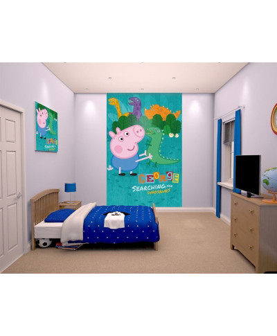 Fototapeta dla dzieci - Peppa Pig George - 3D - 244x152cm