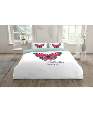 Pościel bawełniana -  Essara Butterfly - 200x220 cm
