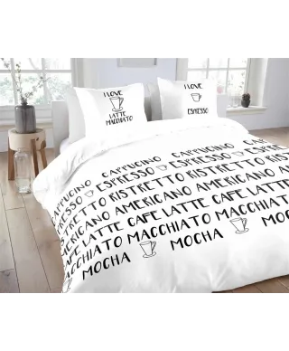 Pościel bawełniana -  ANEEZA Coffee Time - 200x220 cm