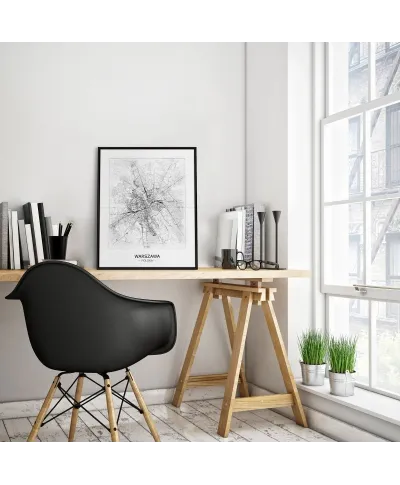 Gdańsk - Czarno-biała mapa