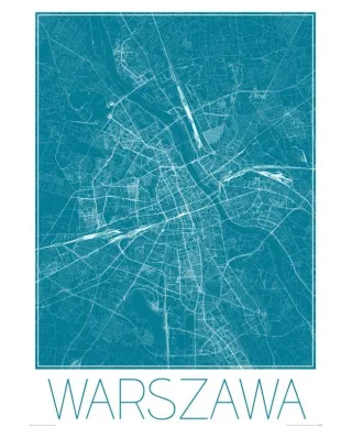 Warszawa - Niebieska mapa