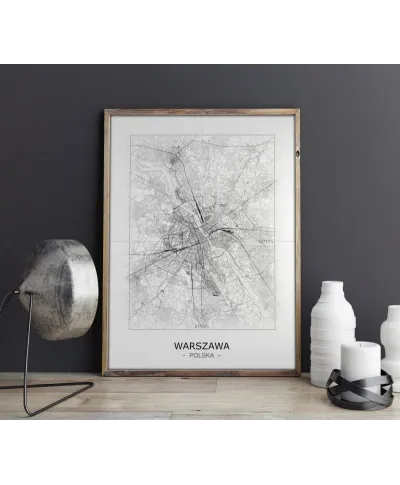 Londyn - Czarno-biała mapa