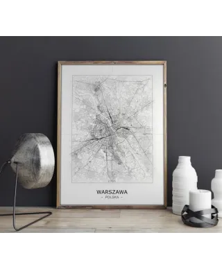 Londyn - Czarno-biała mapa