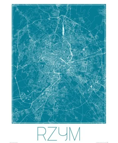Rzym - Niebieska mapa